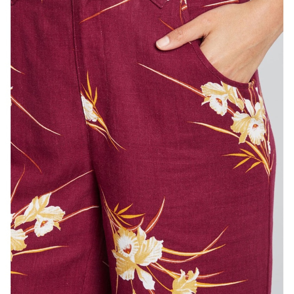 ModCloth Burgundy multi pants - Picture 4 of 4